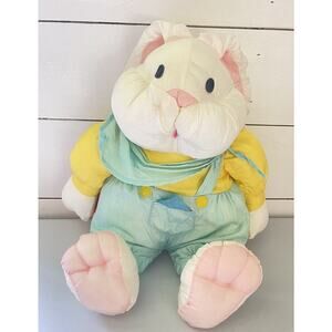 Vintage International Silver Co Bunny Rabbit Nylon Plush 16 inch